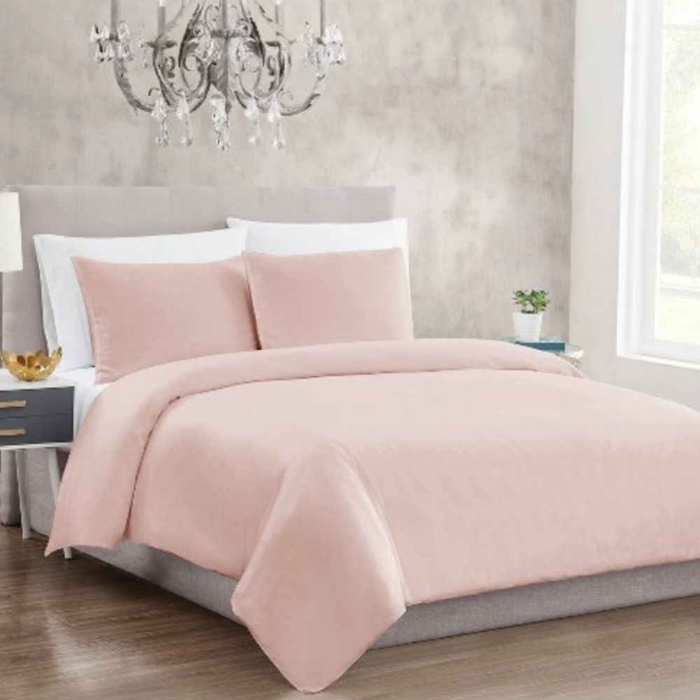 2pc Twin 300 Thread Count Cotton
Sateen Duvet Set Blush - Christian
Siriano NY - Picture 10 of 10